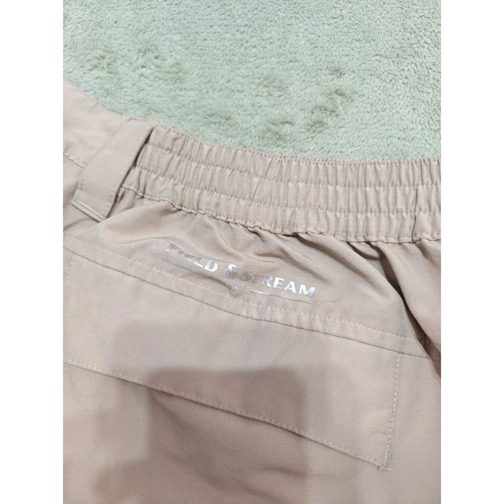 Field & Stream Shorts Mens 2XL Khaki Quick Dry Ripstop Cargo Fishing Utility